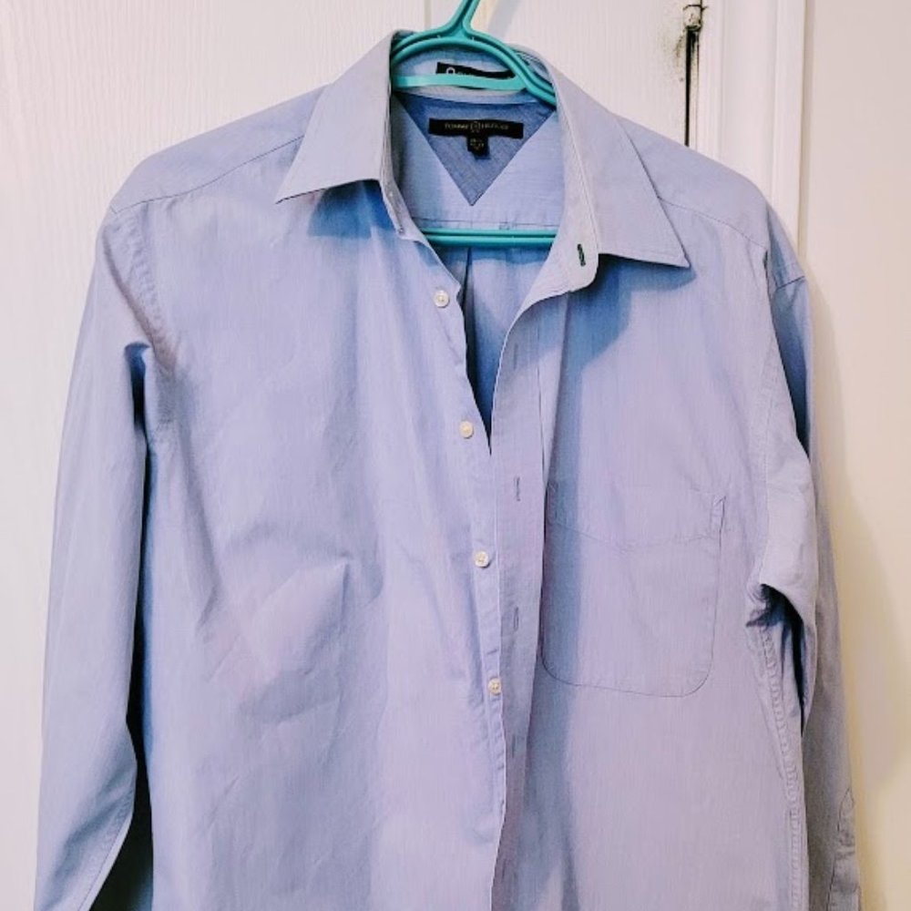 Tommy Hilfiger Long Sleeve Shirt Size neck 5.5 and arms 32-33 Blue